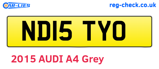 ND15TYO are the vehicle registration plates.