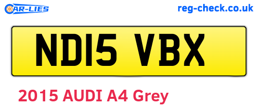 ND15VBX are the vehicle registration plates.