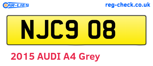 NJC908 are the vehicle registration plates.