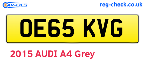 OE65KVG are the vehicle registration plates.