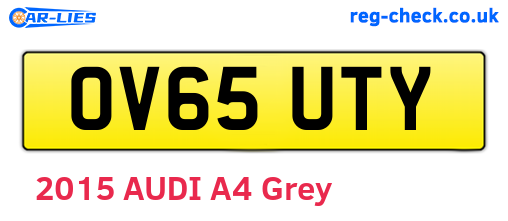 OV65UTY are the vehicle registration plates.