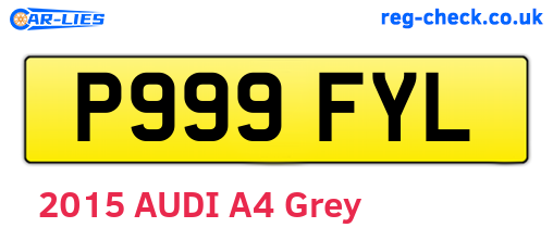 P999FYL are the vehicle registration plates.