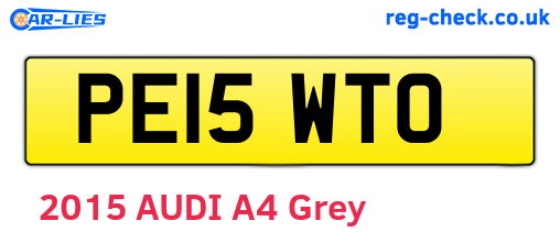 PE15WTO are the vehicle registration plates.