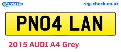 PN04LAN are the vehicle registration plates.