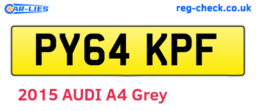 PY64KPF are the vehicle registration plates.