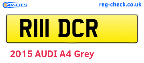 R111DCR are the vehicle registration plates.