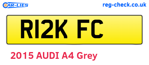 R12KFC are the vehicle registration plates.