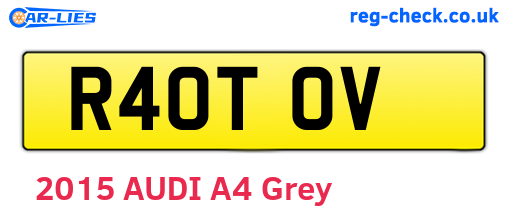 R40TOV are the vehicle registration plates.
