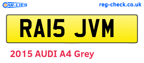 RA15JVM are the vehicle registration plates.