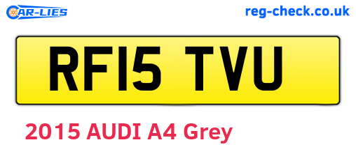 RF15TVU are the vehicle registration plates.