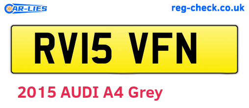 RV15VFN are the vehicle registration plates.