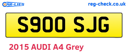 S900SJG are the vehicle registration plates.