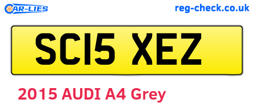 SC15XEZ are the vehicle registration plates.