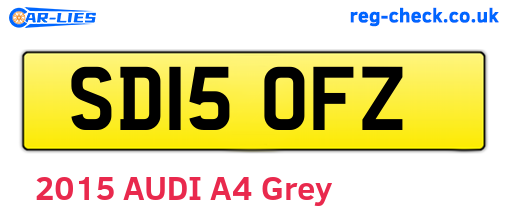 SD15OFZ are the vehicle registration plates.