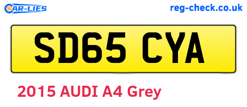 SD65CYA are the vehicle registration plates.