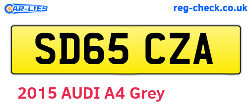 SD65CZA are the vehicle registration plates.