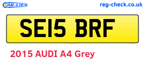 SE15BRF are the vehicle registration plates.