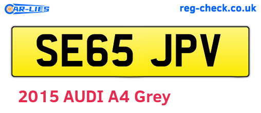 SE65JPV are the vehicle registration plates.