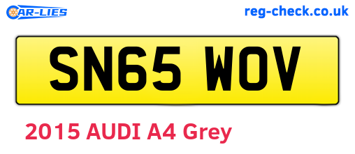 SN65WOV are the vehicle registration plates.
