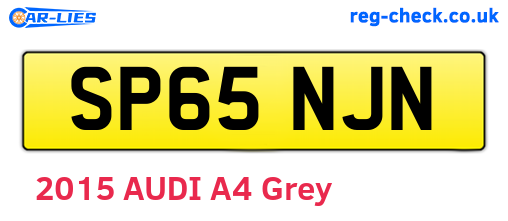 SP65NJN are the vehicle registration plates.