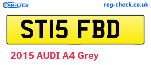ST15FBD are the vehicle registration plates.