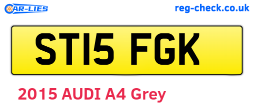 ST15FGK are the vehicle registration plates.