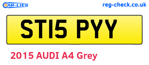 ST15PYY are the vehicle registration plates.