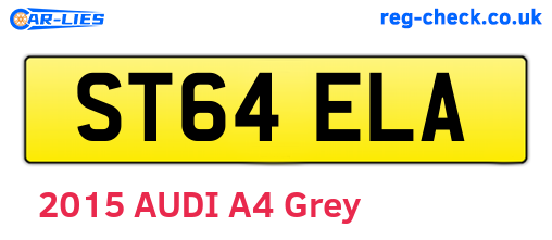 ST64ELA are the vehicle registration plates.