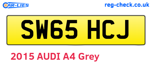 SW65HCJ are the vehicle registration plates.