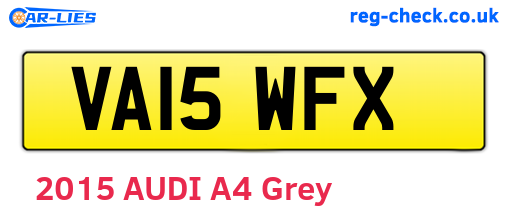 VA15WFX are the vehicle registration plates.