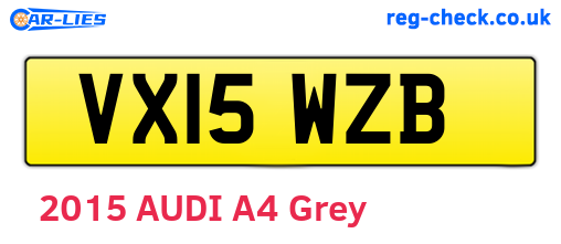 VX15WZB are the vehicle registration plates.