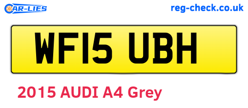 WF15UBH are the vehicle registration plates.