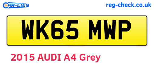 WK65MWP are the vehicle registration plates.