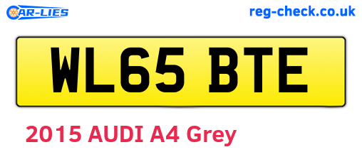 WL65BTE are the vehicle registration plates.