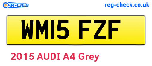 WM15FZF are the vehicle registration plates.