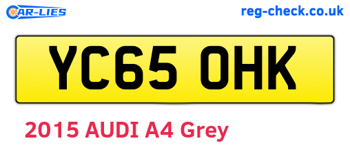YC65OHK are the vehicle registration plates.
