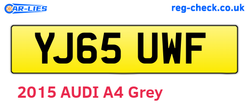 YJ65UWF are the vehicle registration plates.