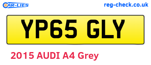 YP65GLY are the vehicle registration plates.