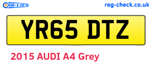YR65DTZ are the vehicle registration plates.