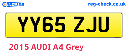 YY65ZJU are the vehicle registration plates.