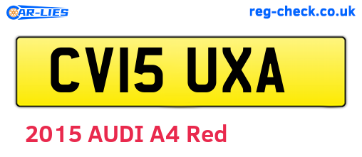 CV15UXA are the vehicle registration plates.