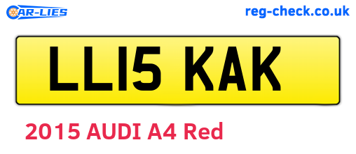 LL15KAK are the vehicle registration plates.