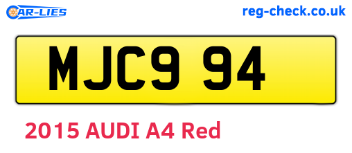 MJC994 are the vehicle registration plates.
