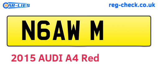 N6AWM are the vehicle registration plates.