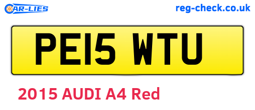 PE15WTU are the vehicle registration plates.