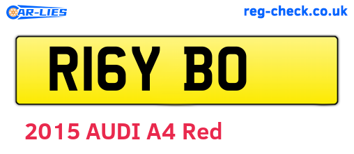 R16YBO are the vehicle registration plates.