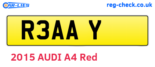 R3AAY are the vehicle registration plates.
