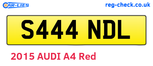 S444NDL are the vehicle registration plates.