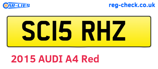 SC15RHZ are the vehicle registration plates.