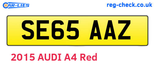 SE65AAZ are the vehicle registration plates.